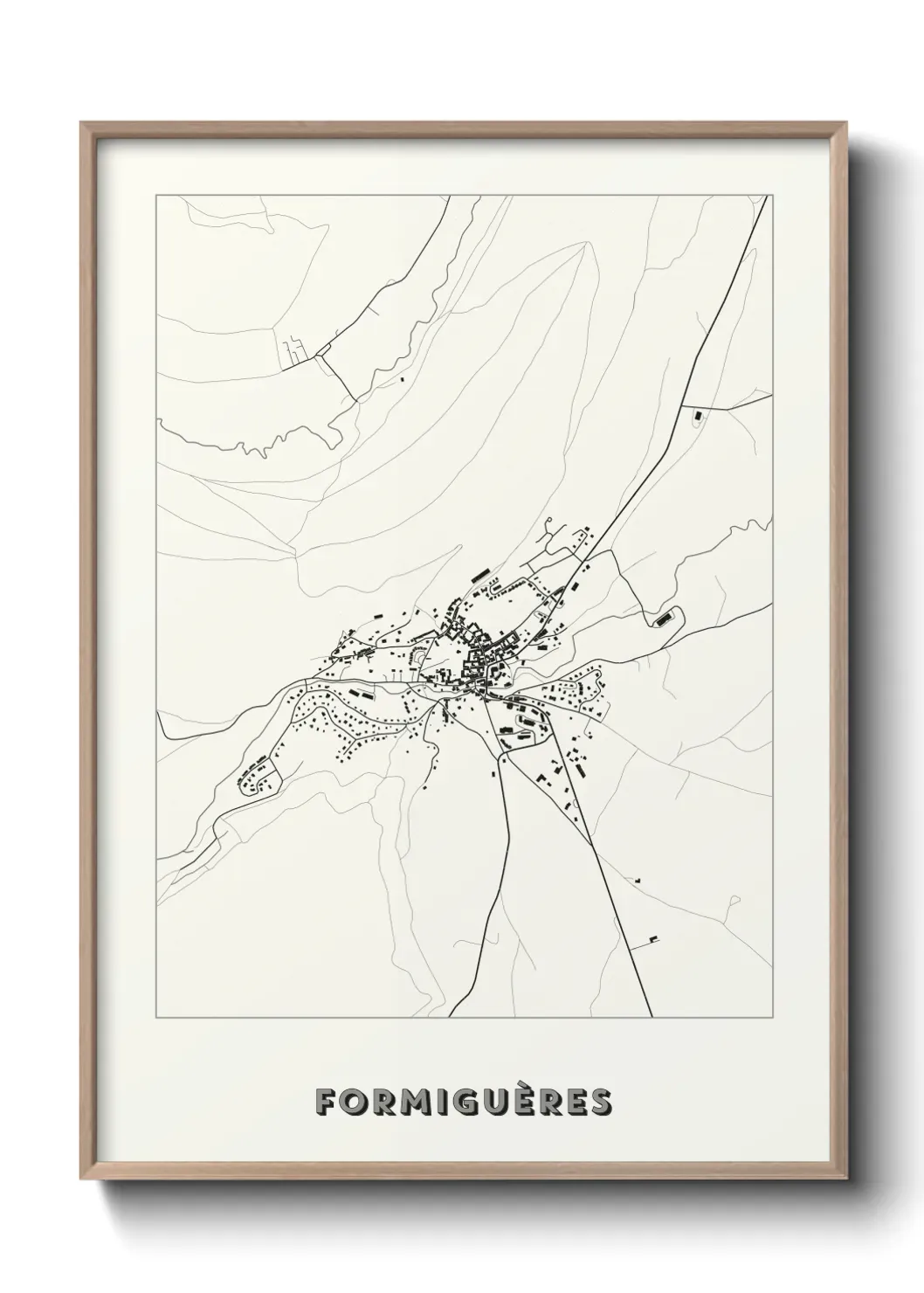 Un poster carte Formiguères