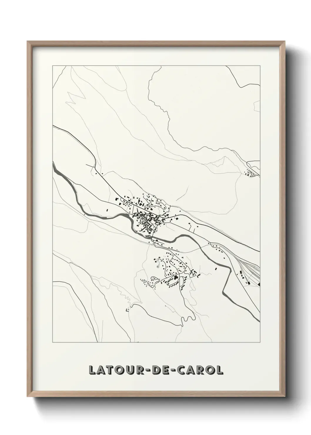 Un poster carte Latour-de-Carol
