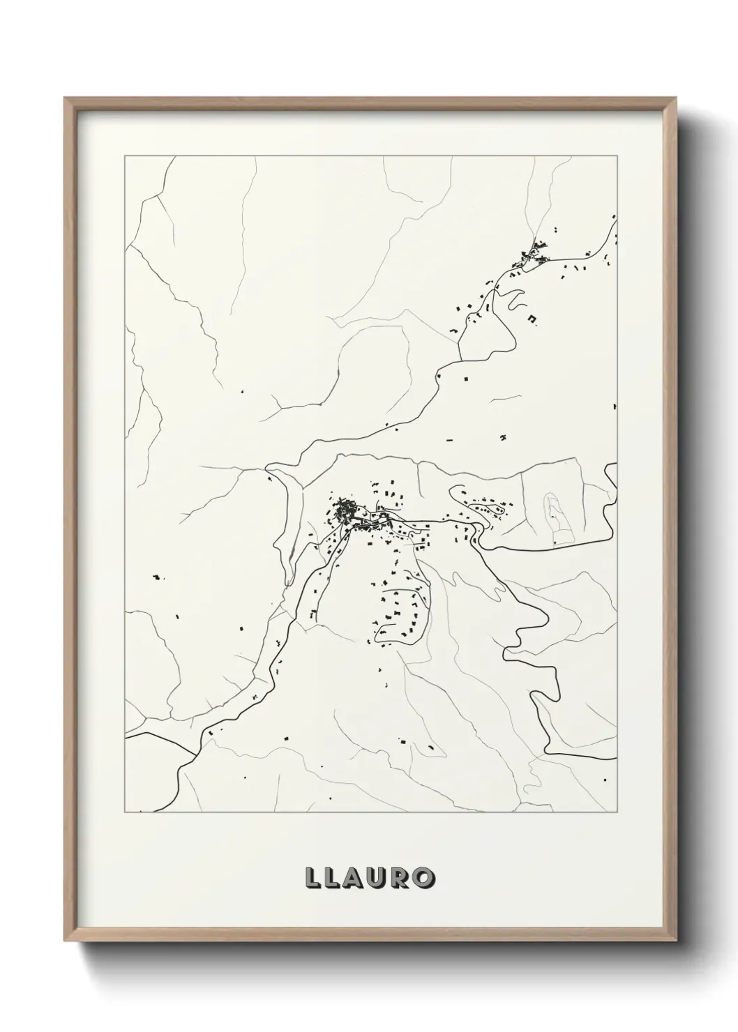 Un poster carte Llauro