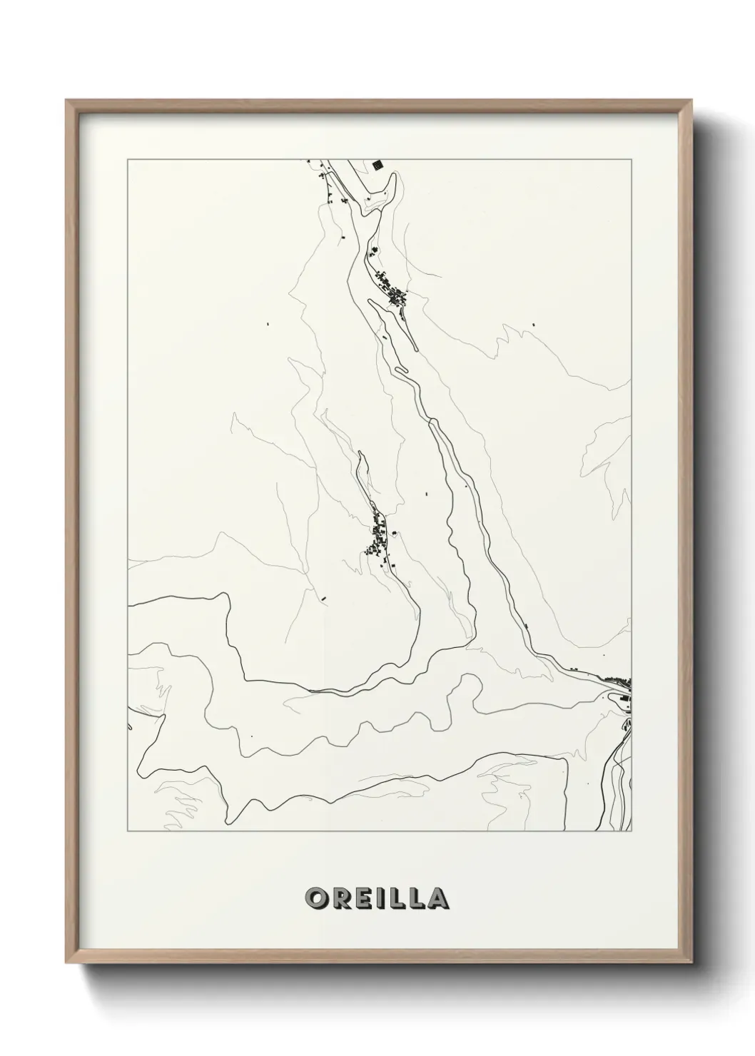 Un poster carte Oreilla