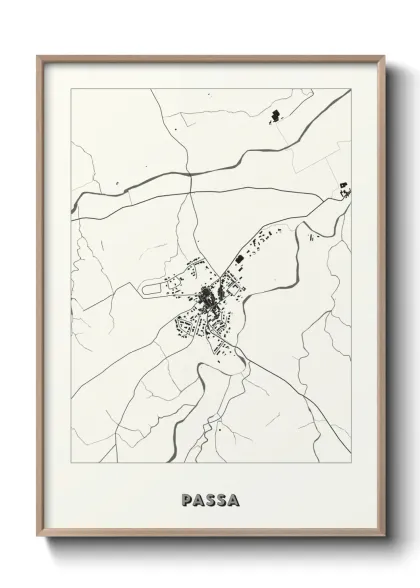 Une affiche de carte sur Passa