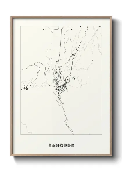 Une affiche de carte sur Sahorre