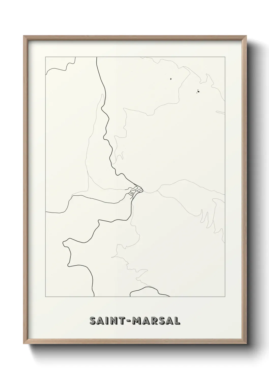 Un poster carte Saint-Marsal