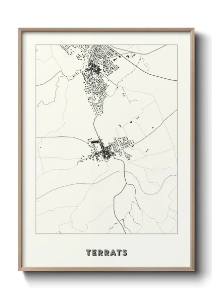 Une affiche de carte sur Terrats