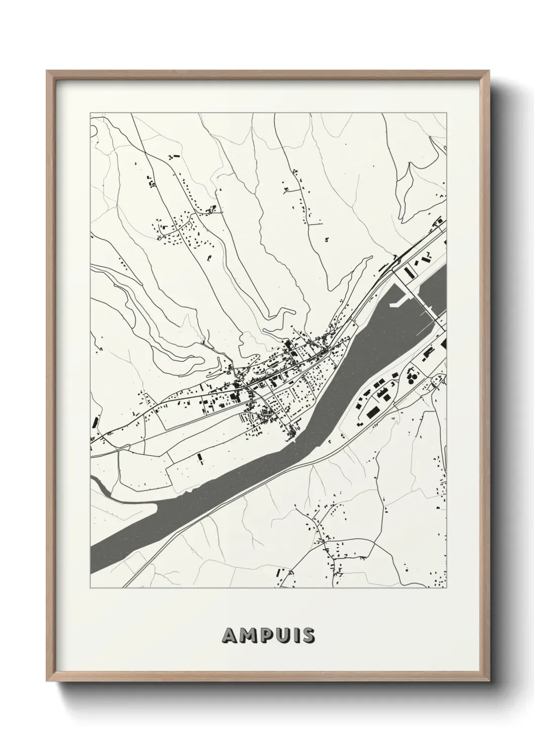 Un poster carte Ampuis