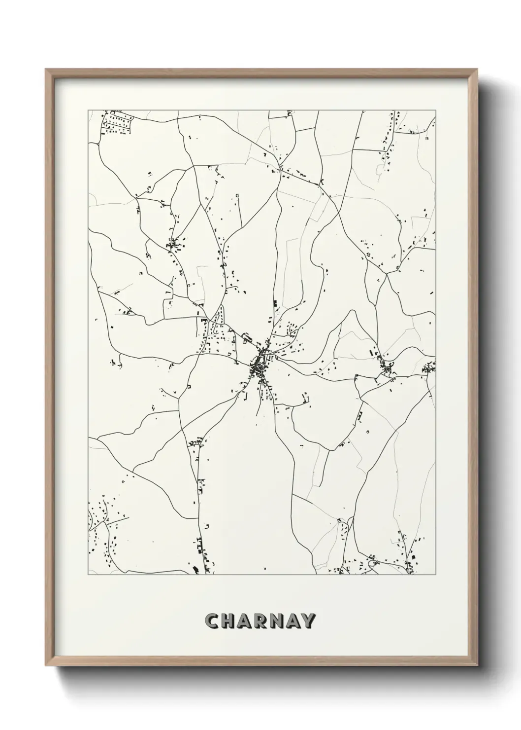Un poster carte Charnay