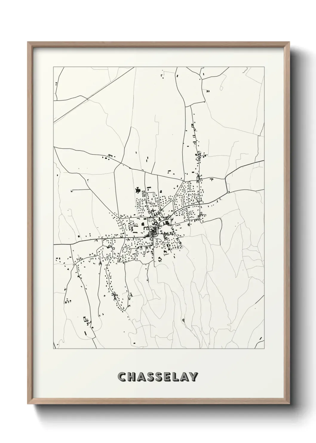 Un poster carte Chasselay