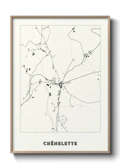 Une affiche de carte sur Chénelette