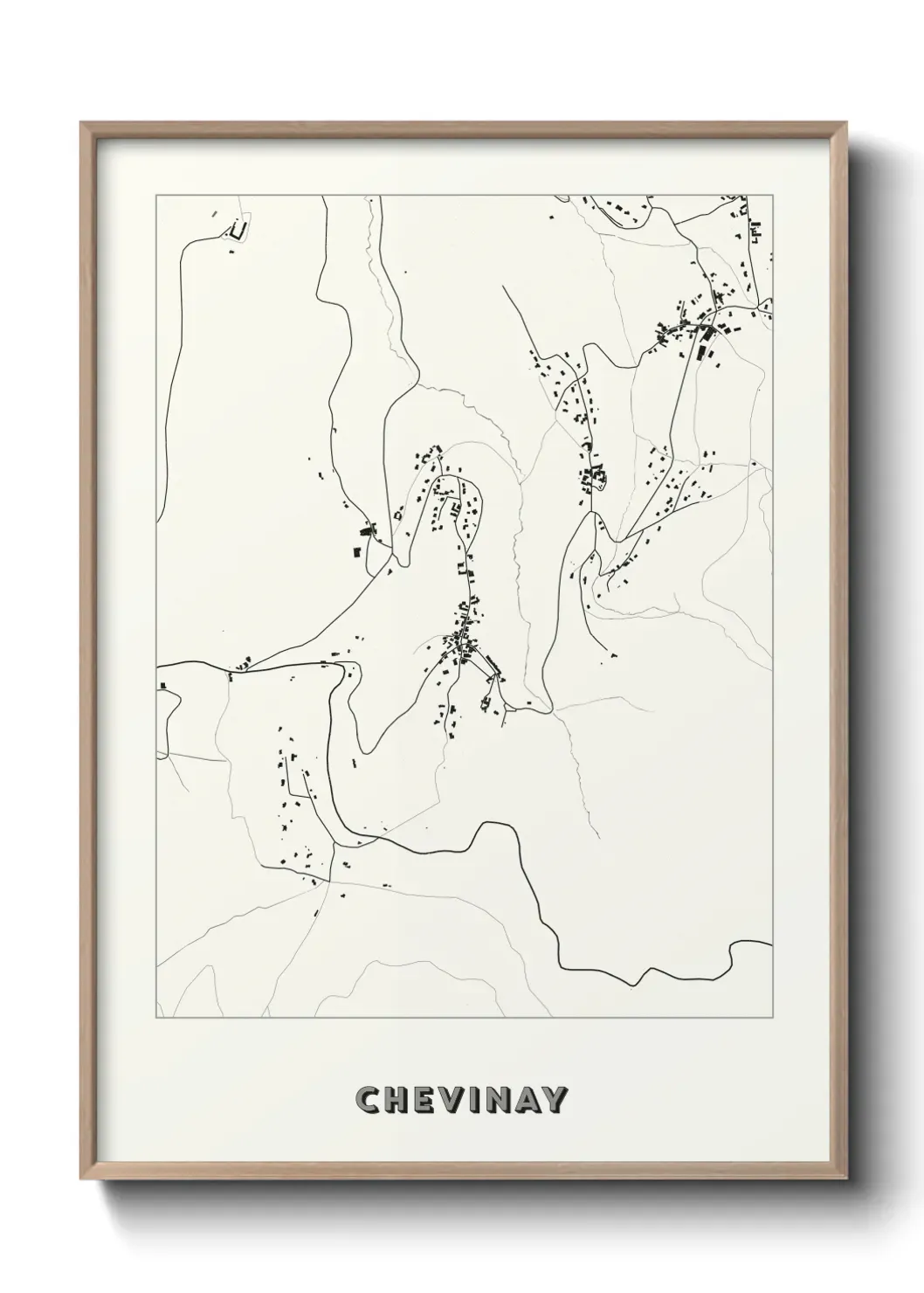 Un poster carte Chevinay