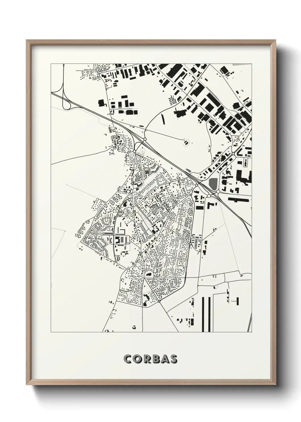 Un poster carte Corbas