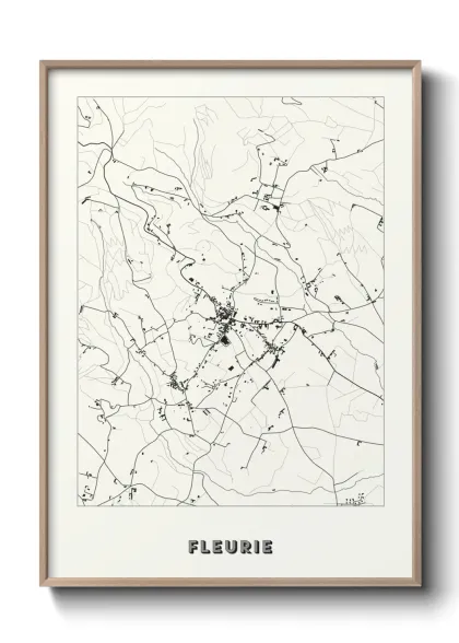Une affiche de carte sur Fleurie