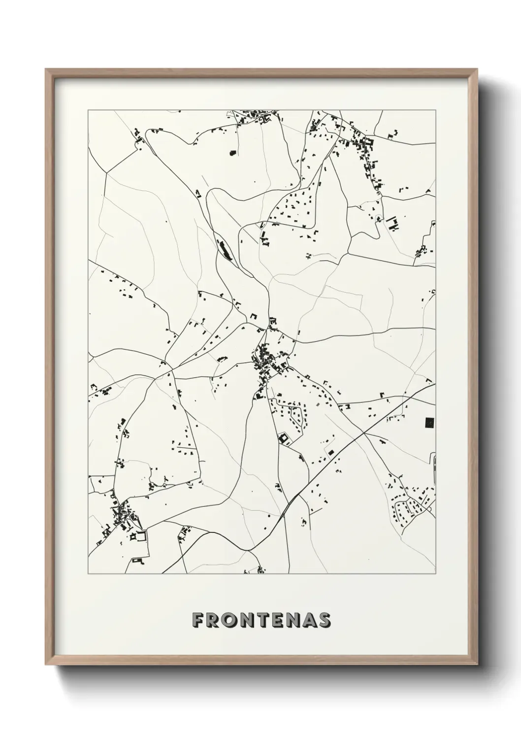 Un poster carte Frontenas
