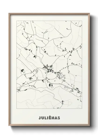 Une affiche de carte sur Juliénas