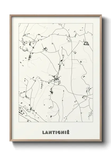 Une affiche de carte sur Lantignié