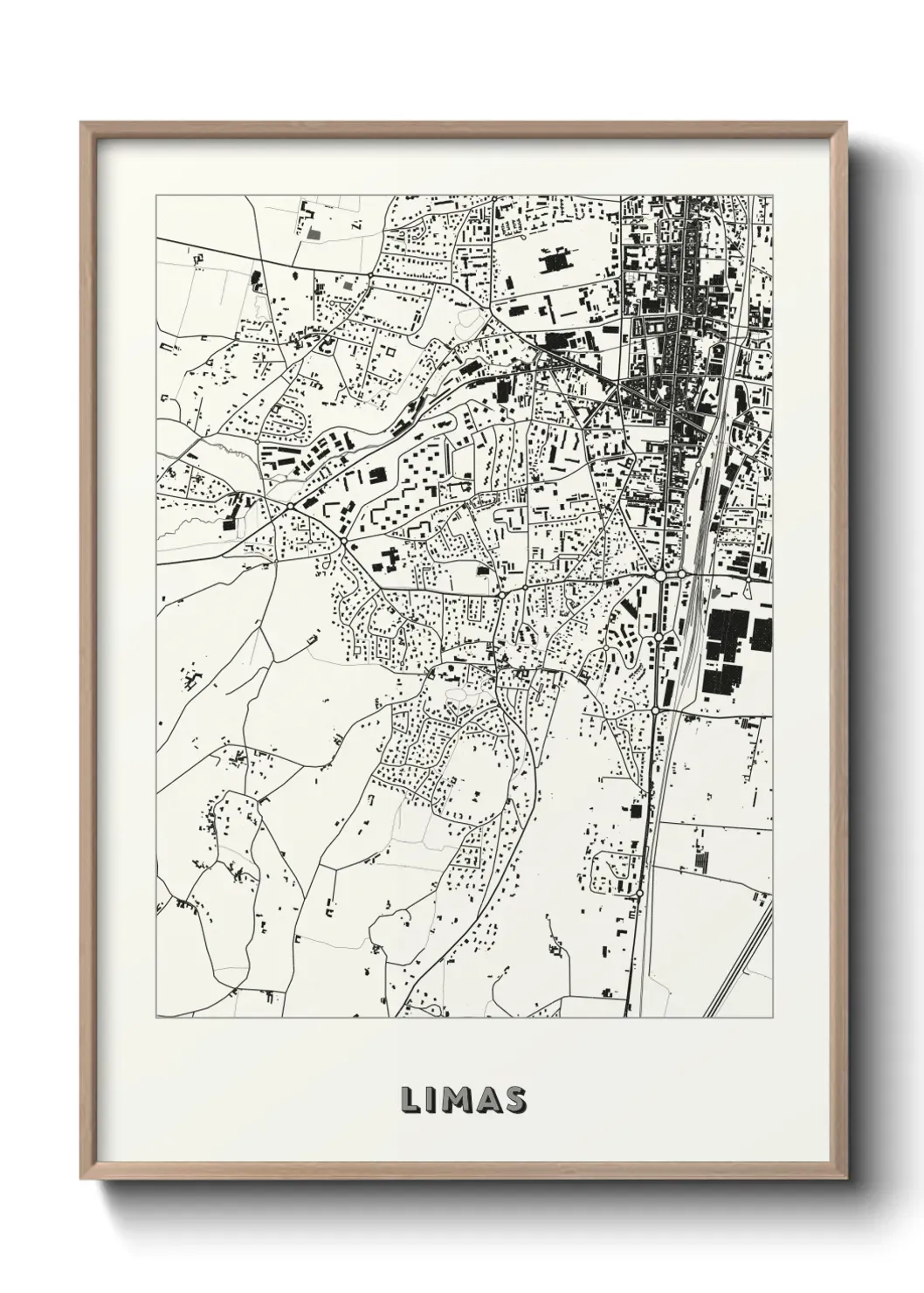 Un poster carte Limas