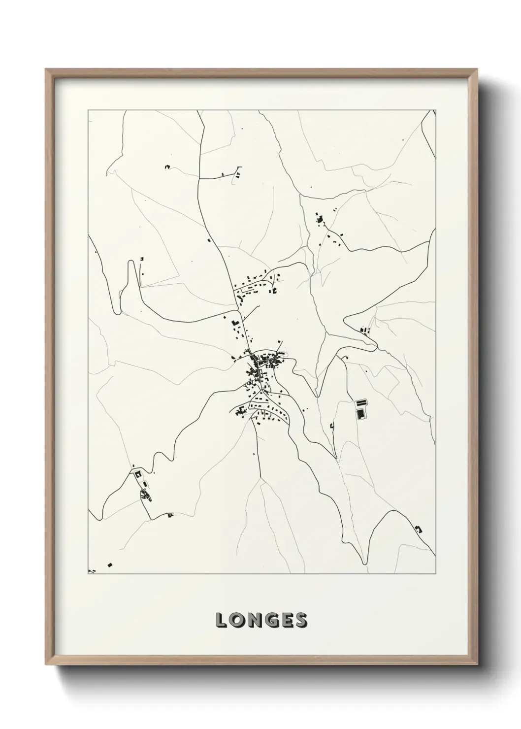 Un poster carte Longes