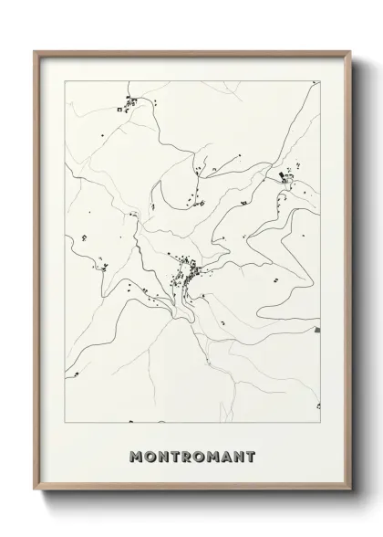 Une affiche de carte sur Montromant