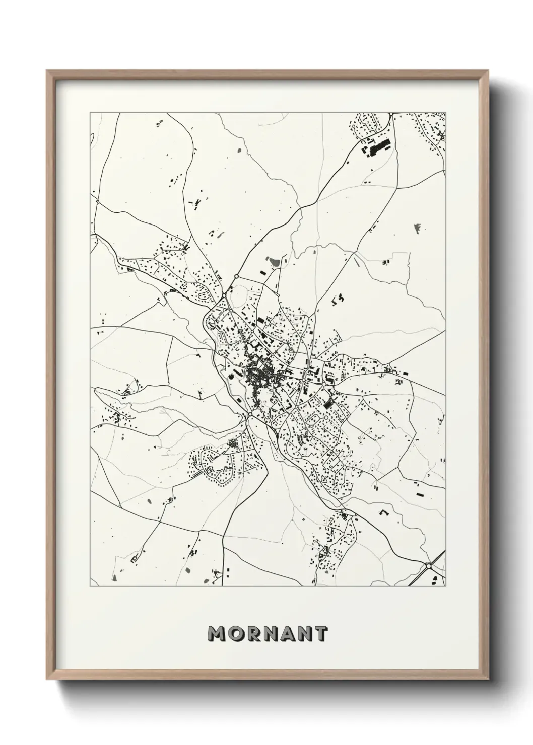 Un poster carte Mornant