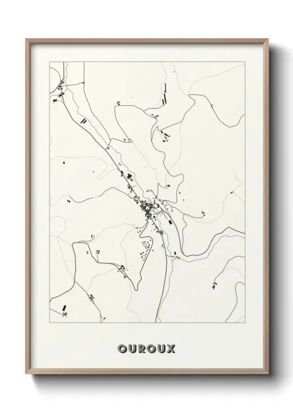 Une affiche de carte sur Ouroux