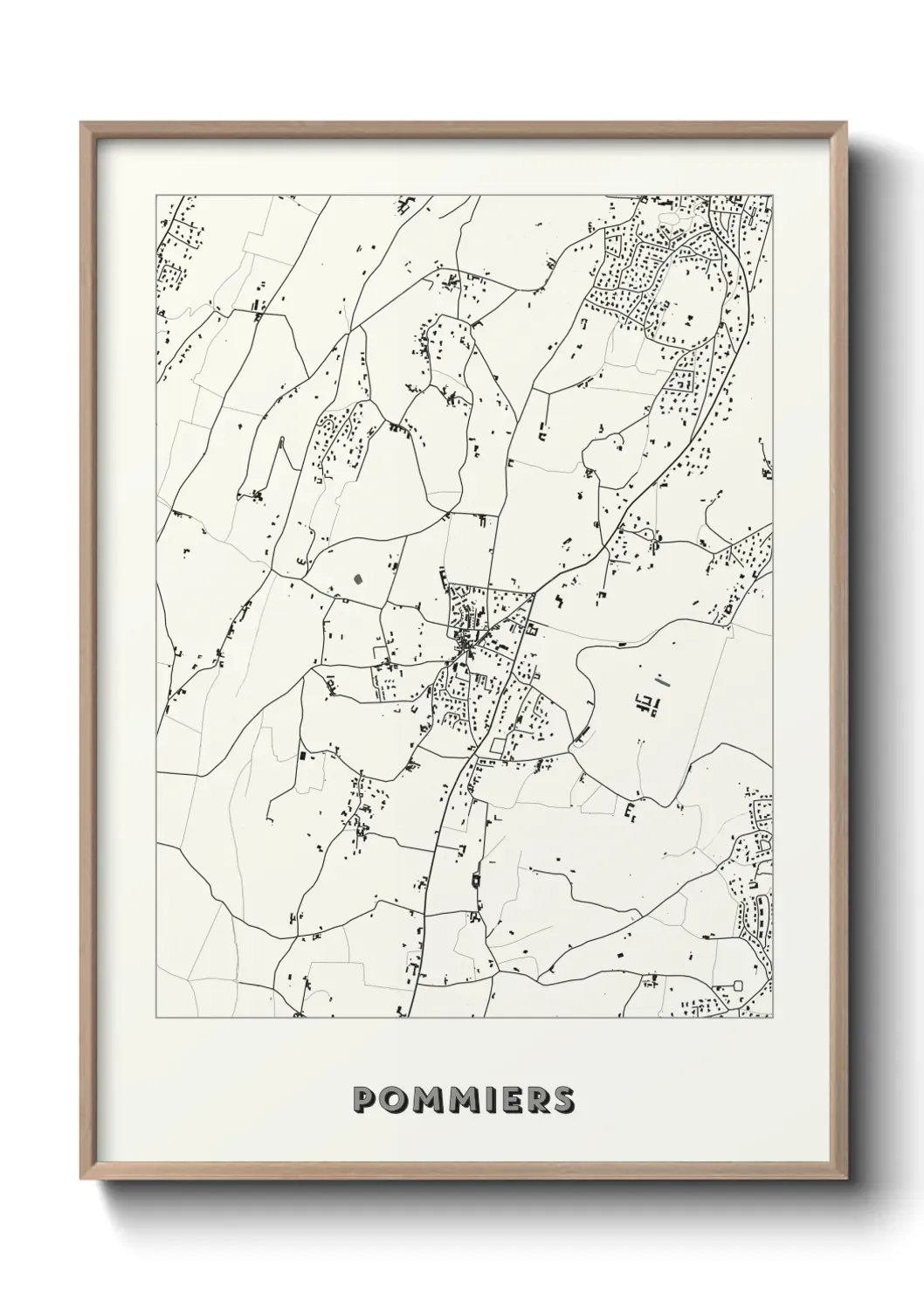 Un poster carte Pommiers