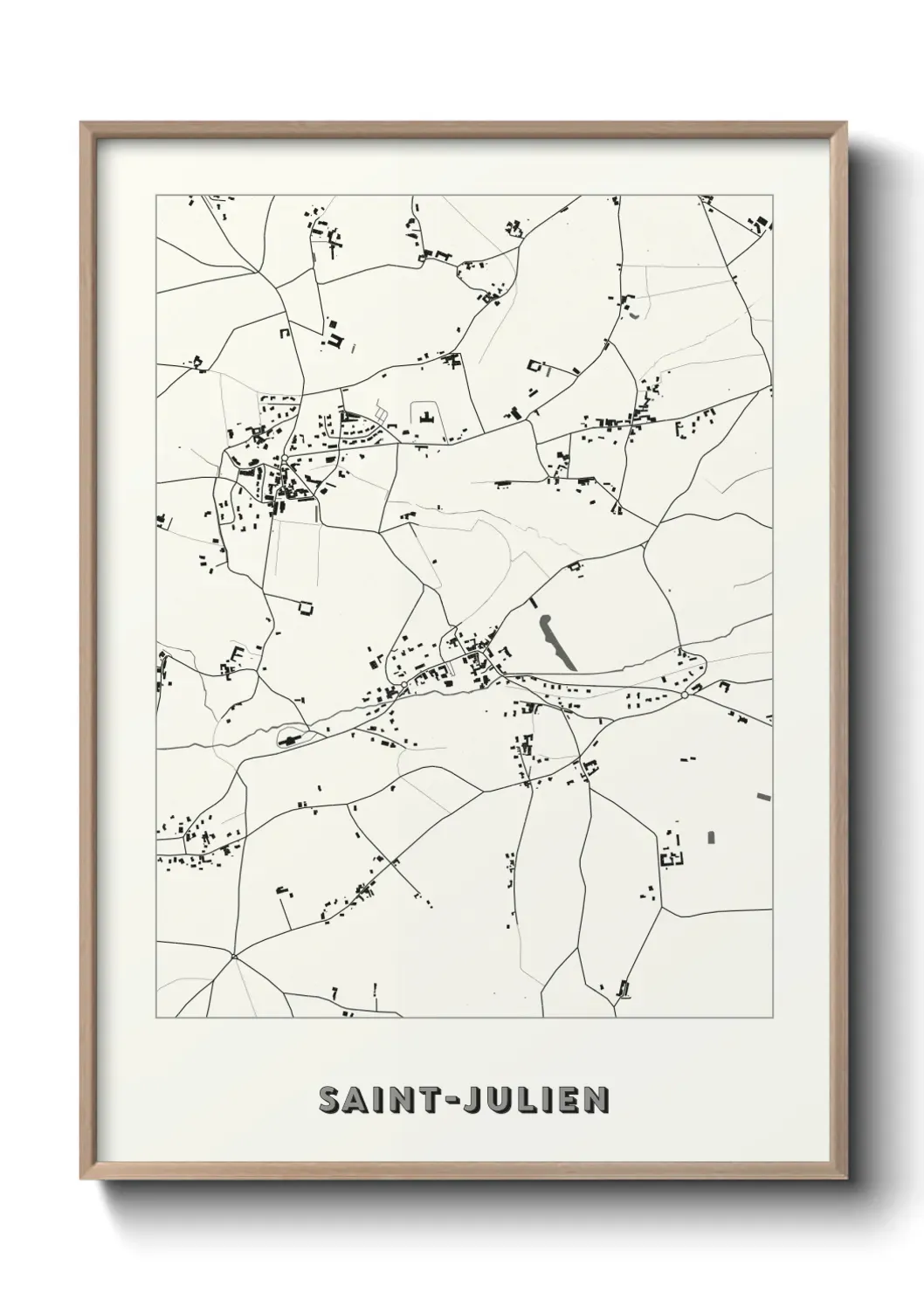 Un poster carte Saint-Julien