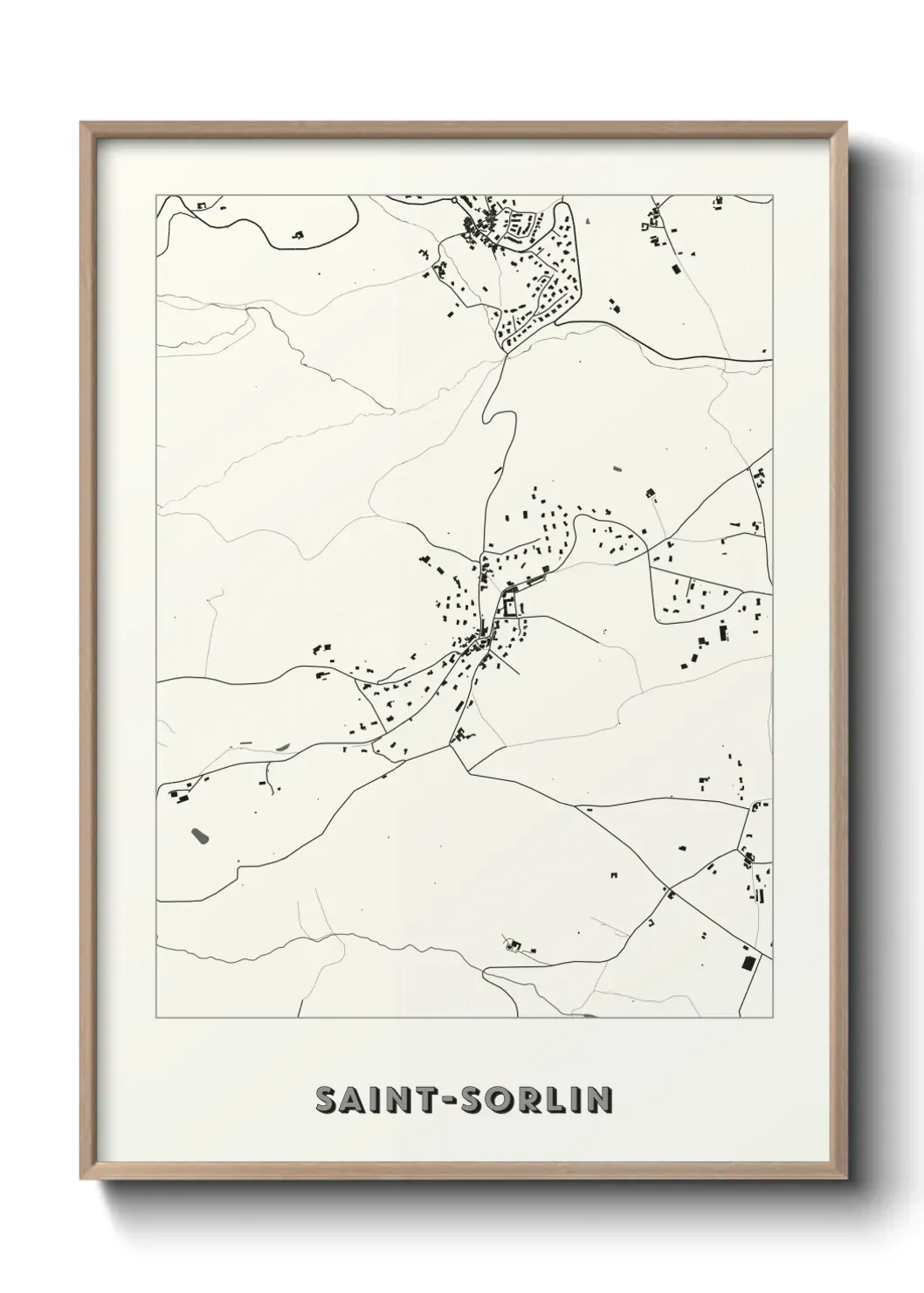 Un poster carte Saint-Sorlin