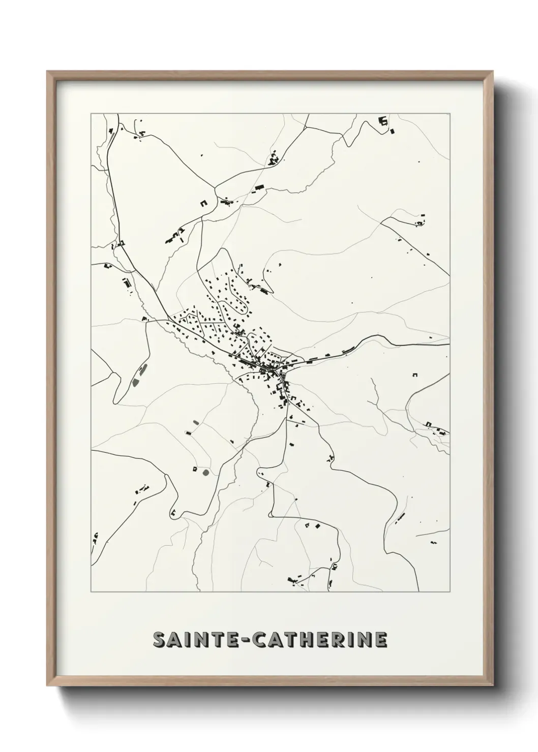 Un poster carte Sainte-Catherine