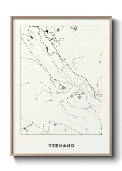 Une affiche de carte sur Ternand