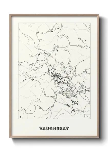 Une affiche de carte sur Vaugneray