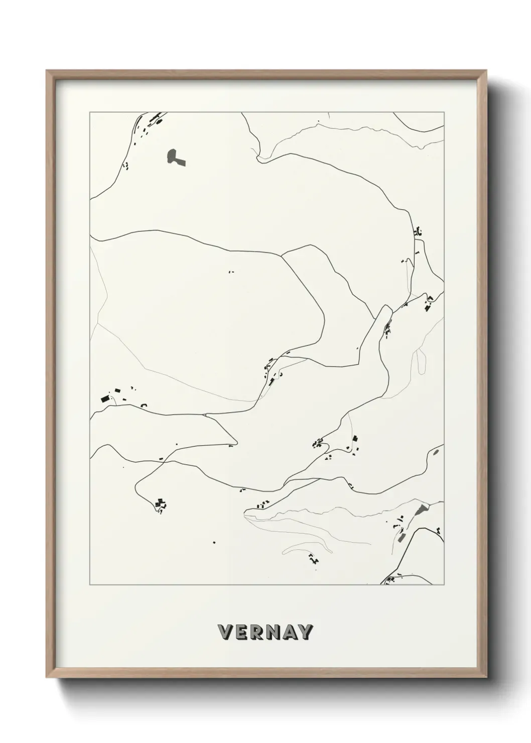 Un poster carte Vernay
