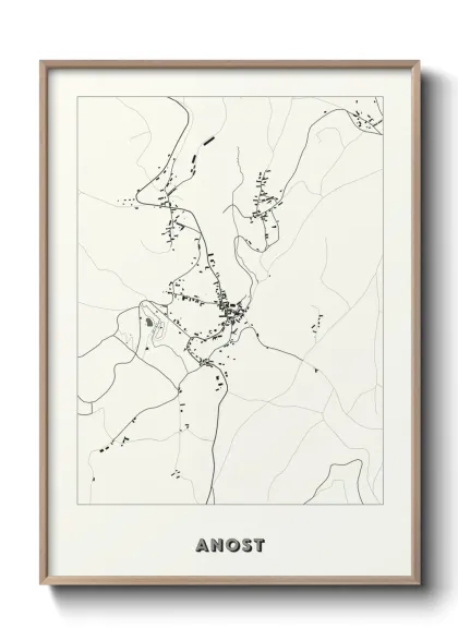 Une affiche de carte sur Anost