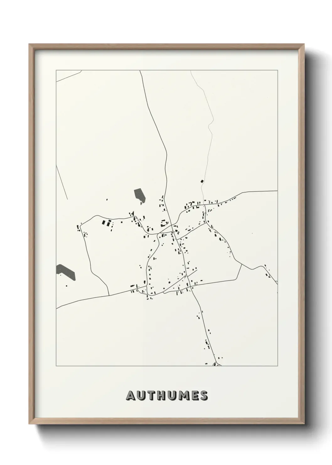 Un poster carte Authumes