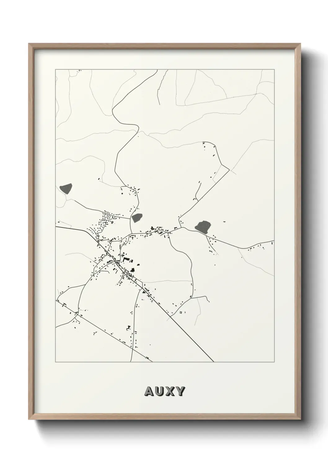 Un poster carte Auxy