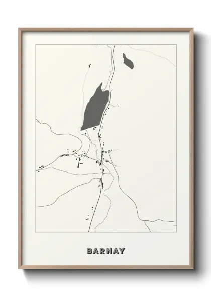 Une affiche de carte sur Barnay