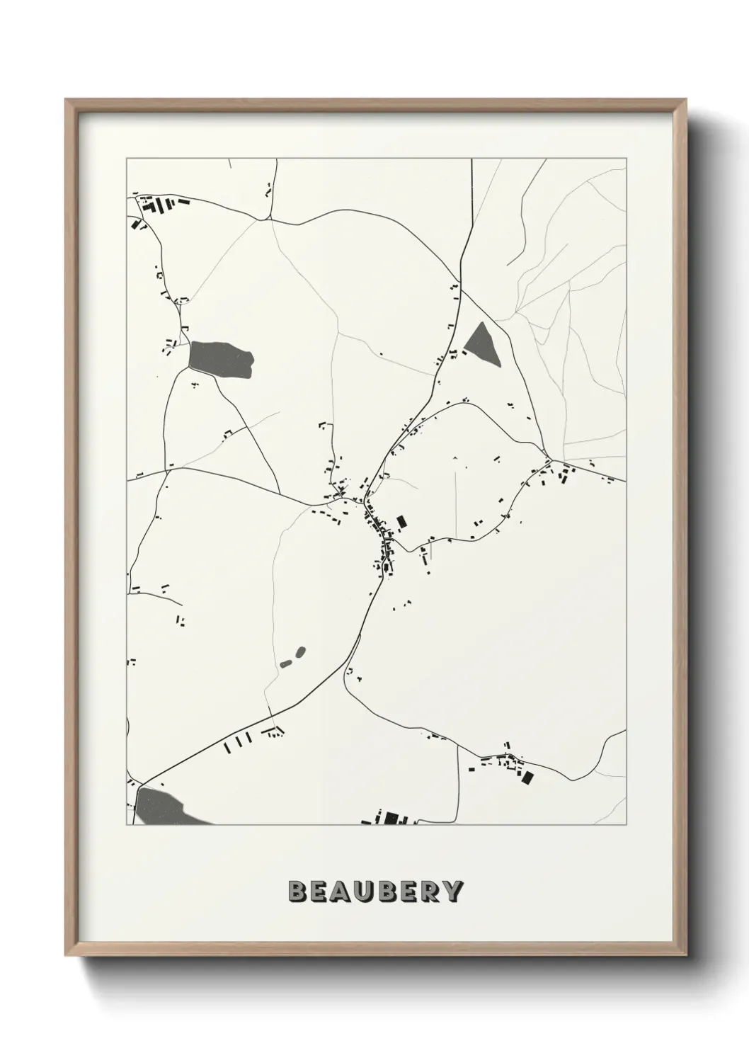 Un poster carte Beaubery