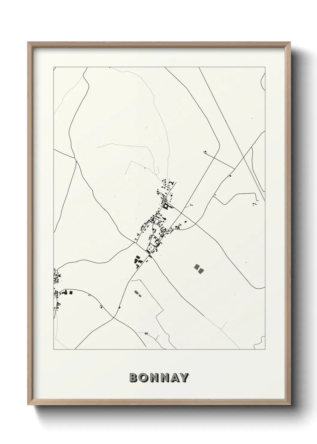 Un poster carte Bonnay