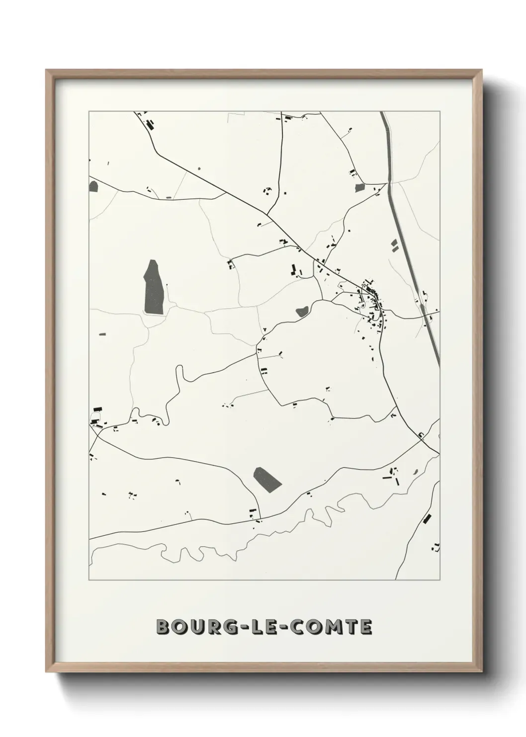 Un poster carteBourg-le-Comte