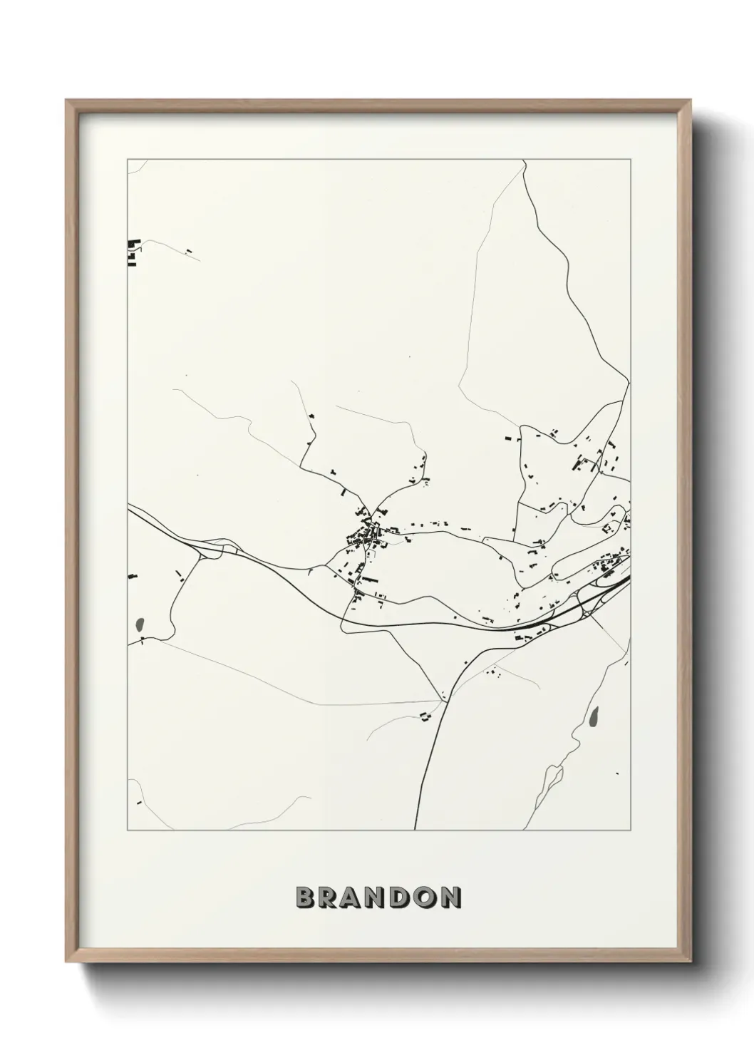 Un poster carte Brandon
