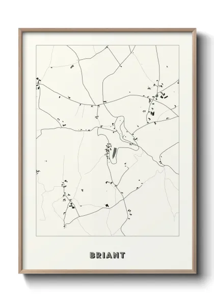 Une affiche de carte sur Briant