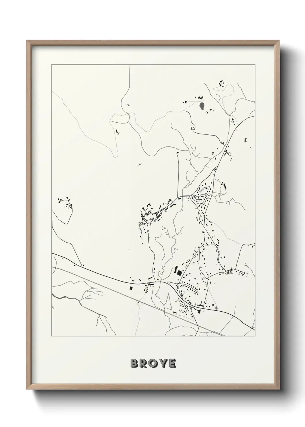 Un poster carte Broye
