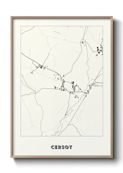 Une affiche de carte sur Cersot