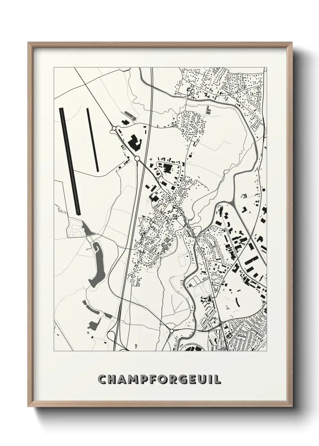 Un poster carte Champforgeuil