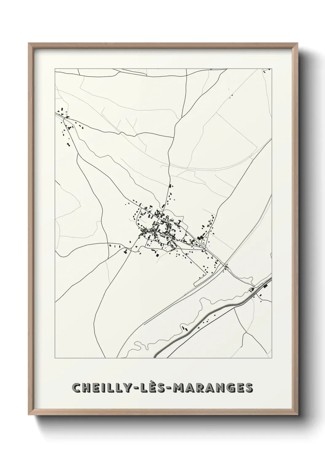 Un poster carte Cheilly-lès-Maranges