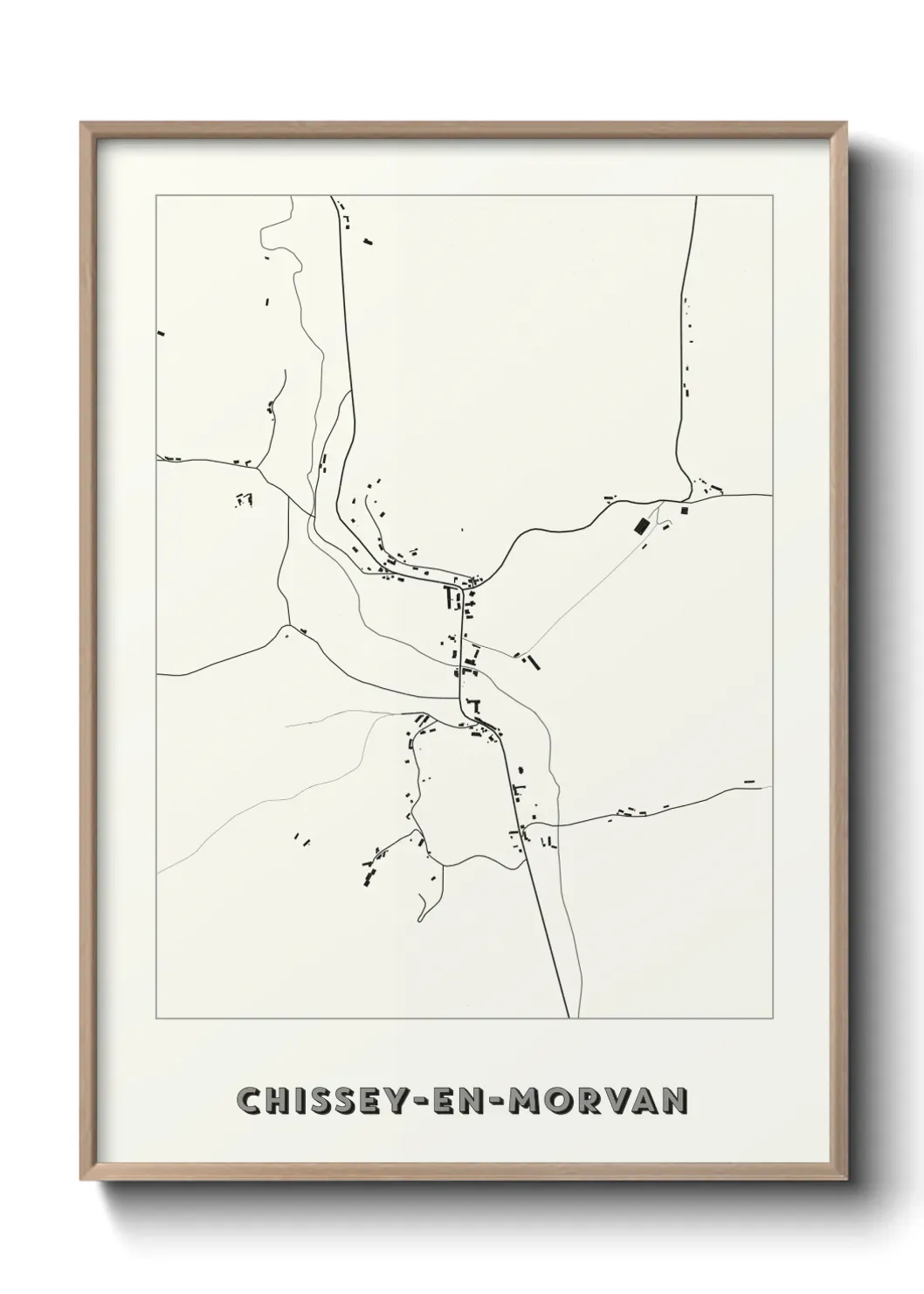 Un poster carte Chissey-en-Morvan