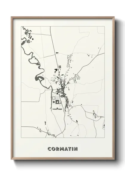 Une affiche de carte sur Cormatin