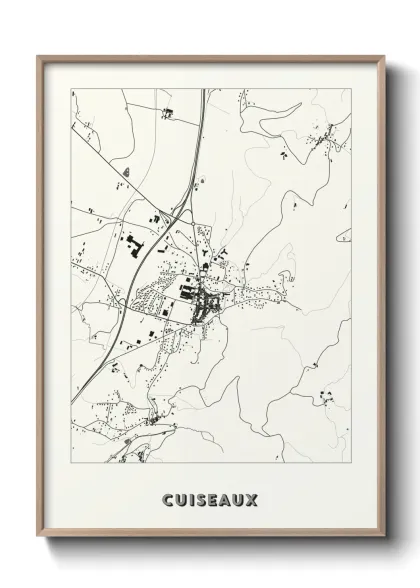 Une affiche de carte sur Cuiseaux