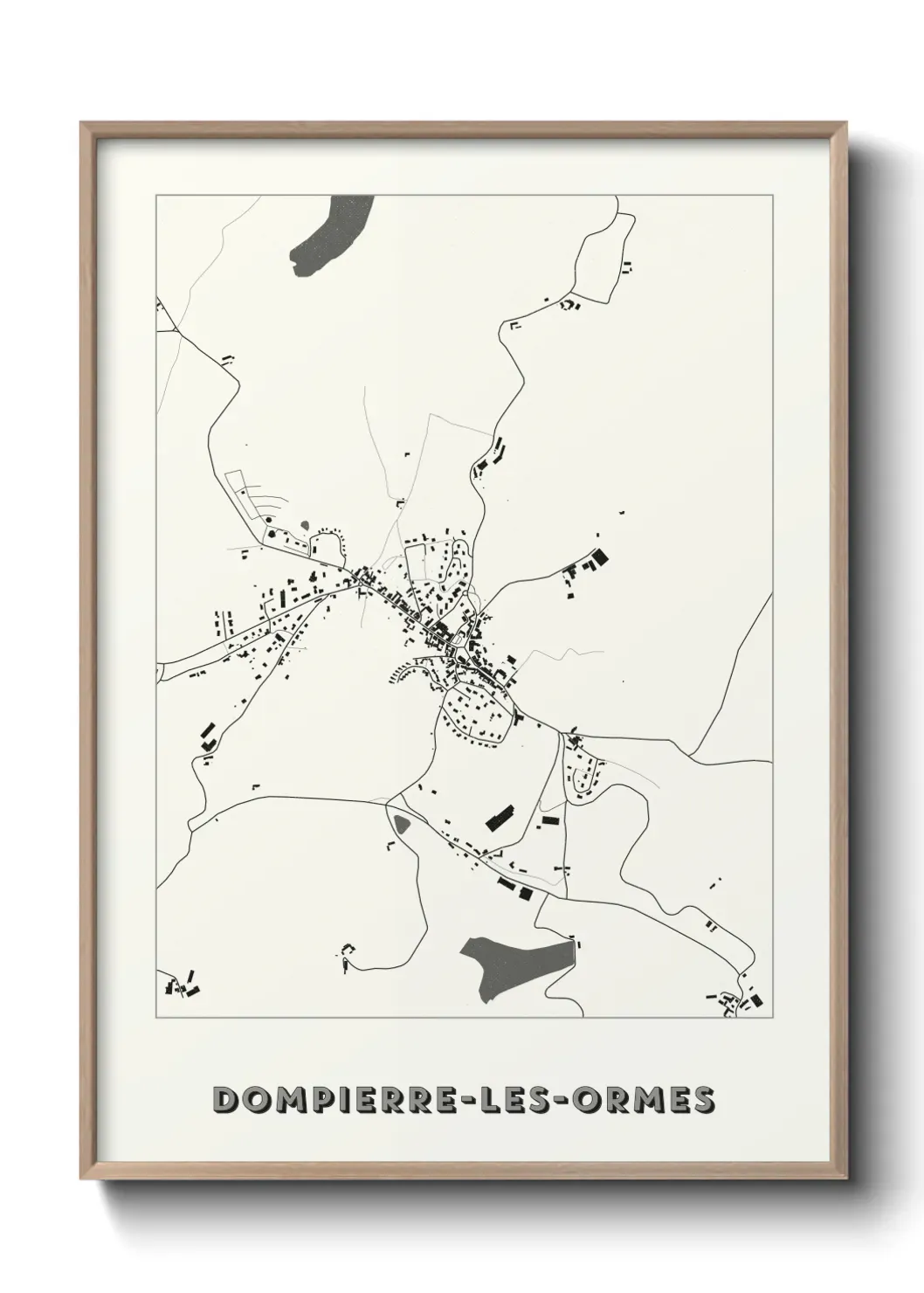 Un poster carteDompierre-les-Ormes