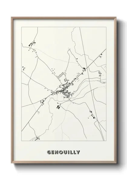 Une affiche de carte sur Genouilly