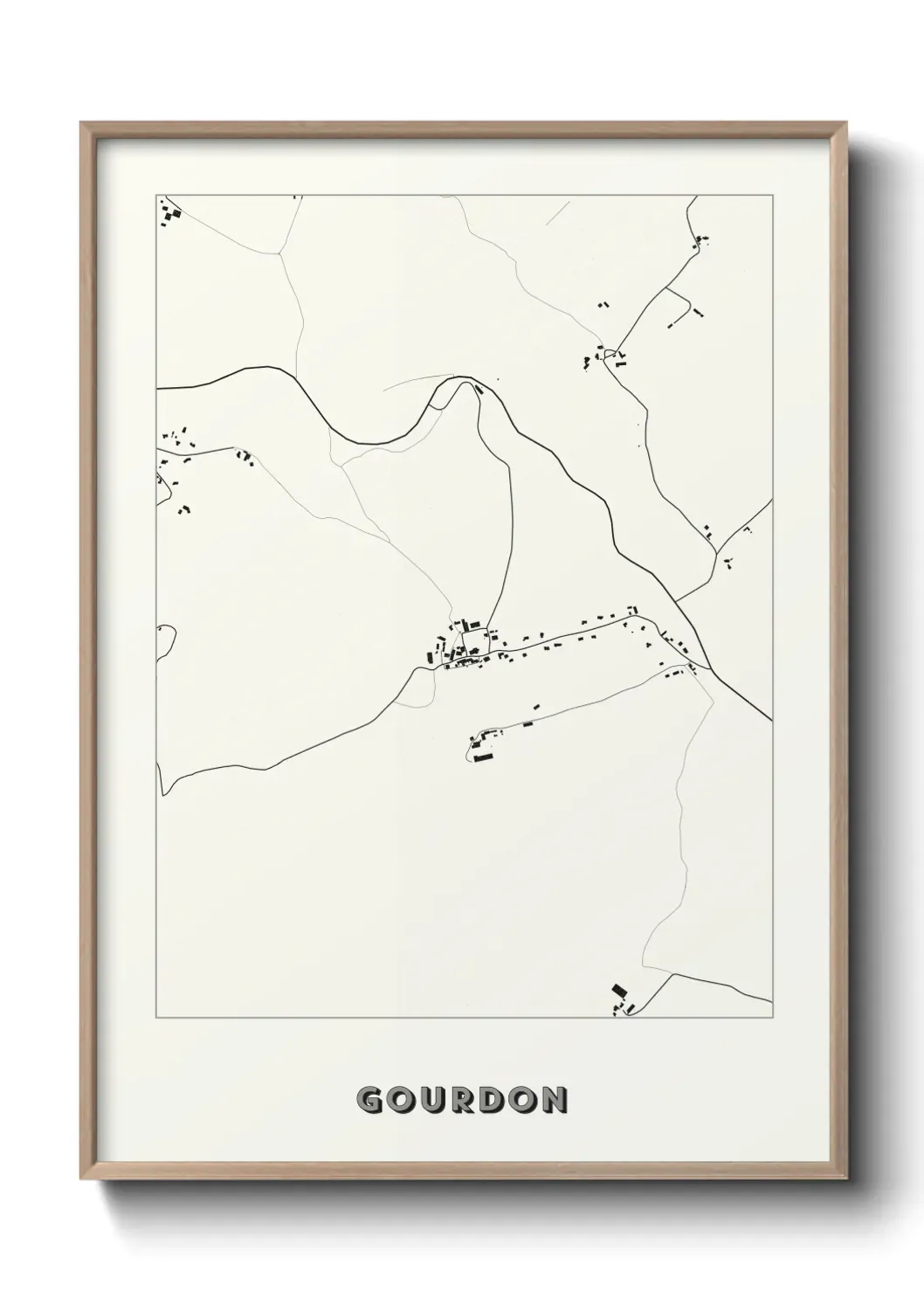 Un poster carte Gourdon
