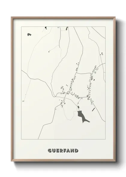 Une affiche de carte sur Guerfand